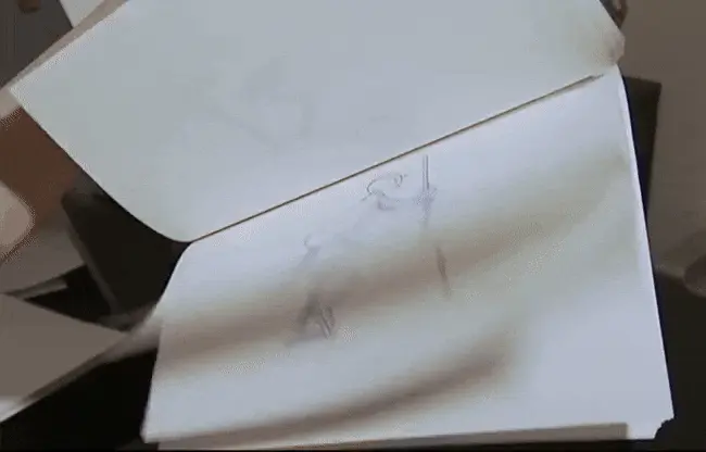 Traditional animation on paper