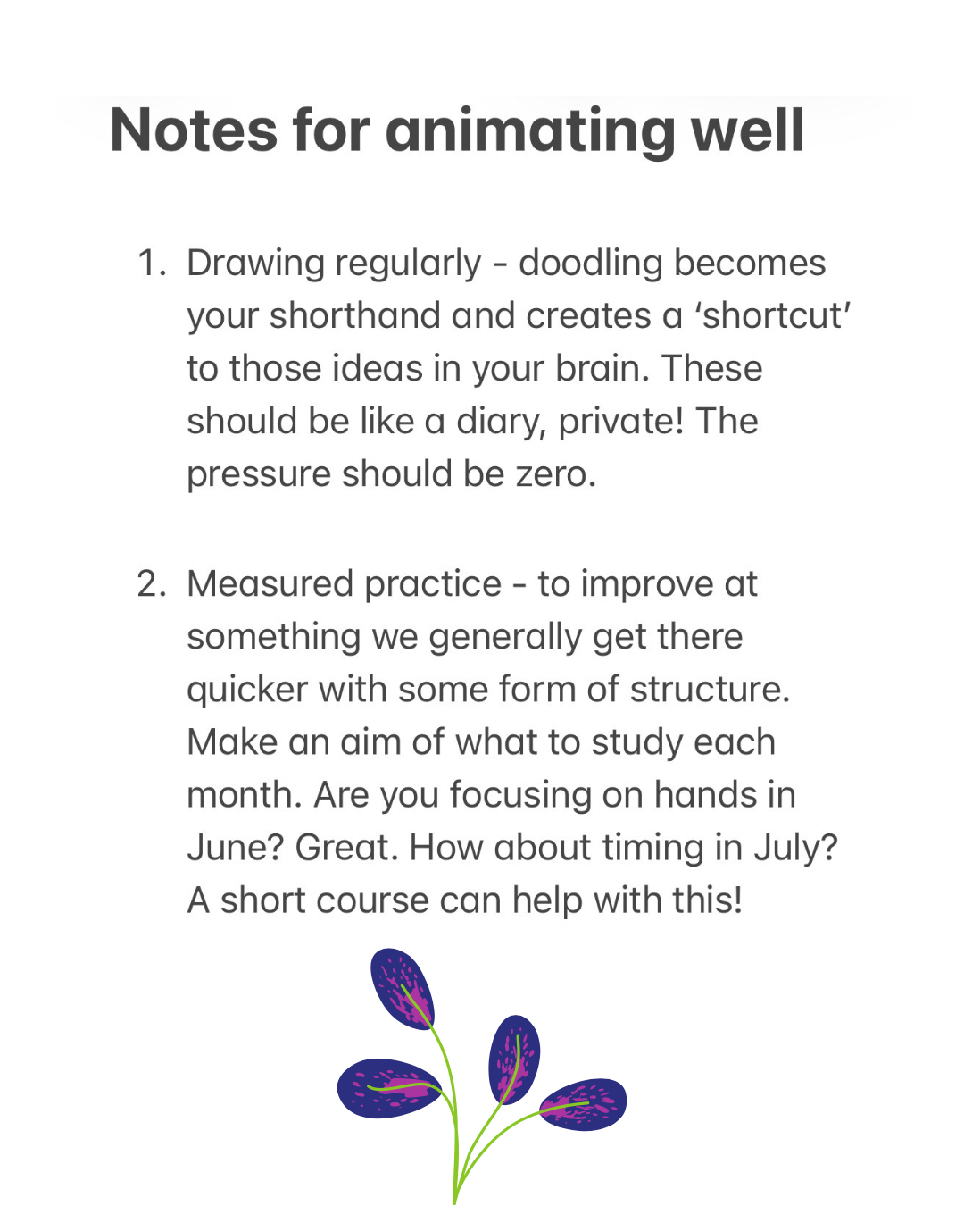 Notes on Animating Well