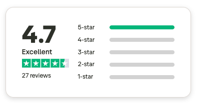 Rated excellent on TrustPilot