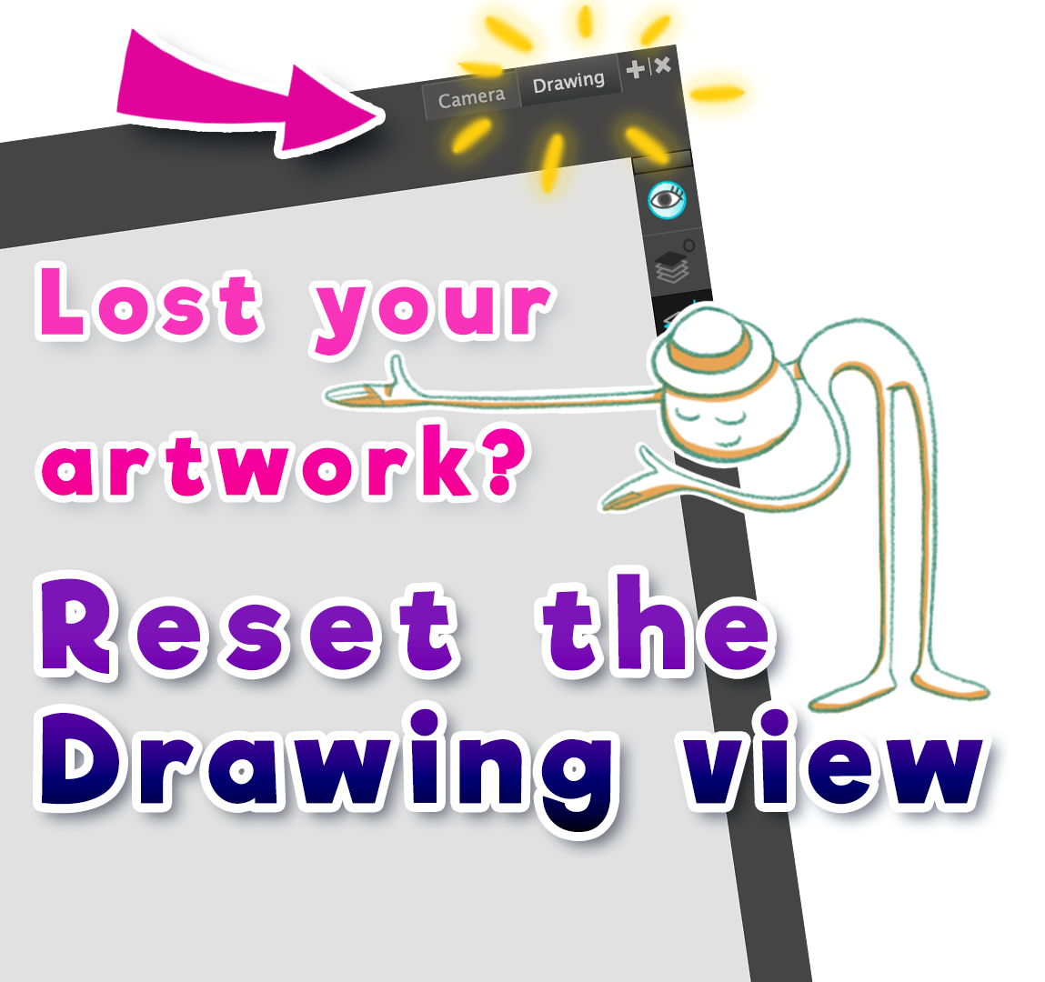 Rest the Drawing View in Toon Boom Harmony