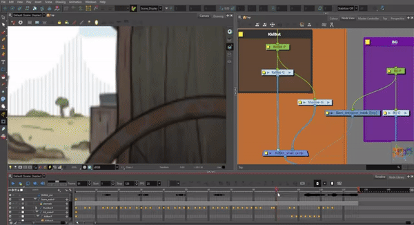 Working on a Toon Boom scene