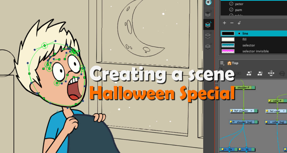 Creation of an animated scene in Toon Boom